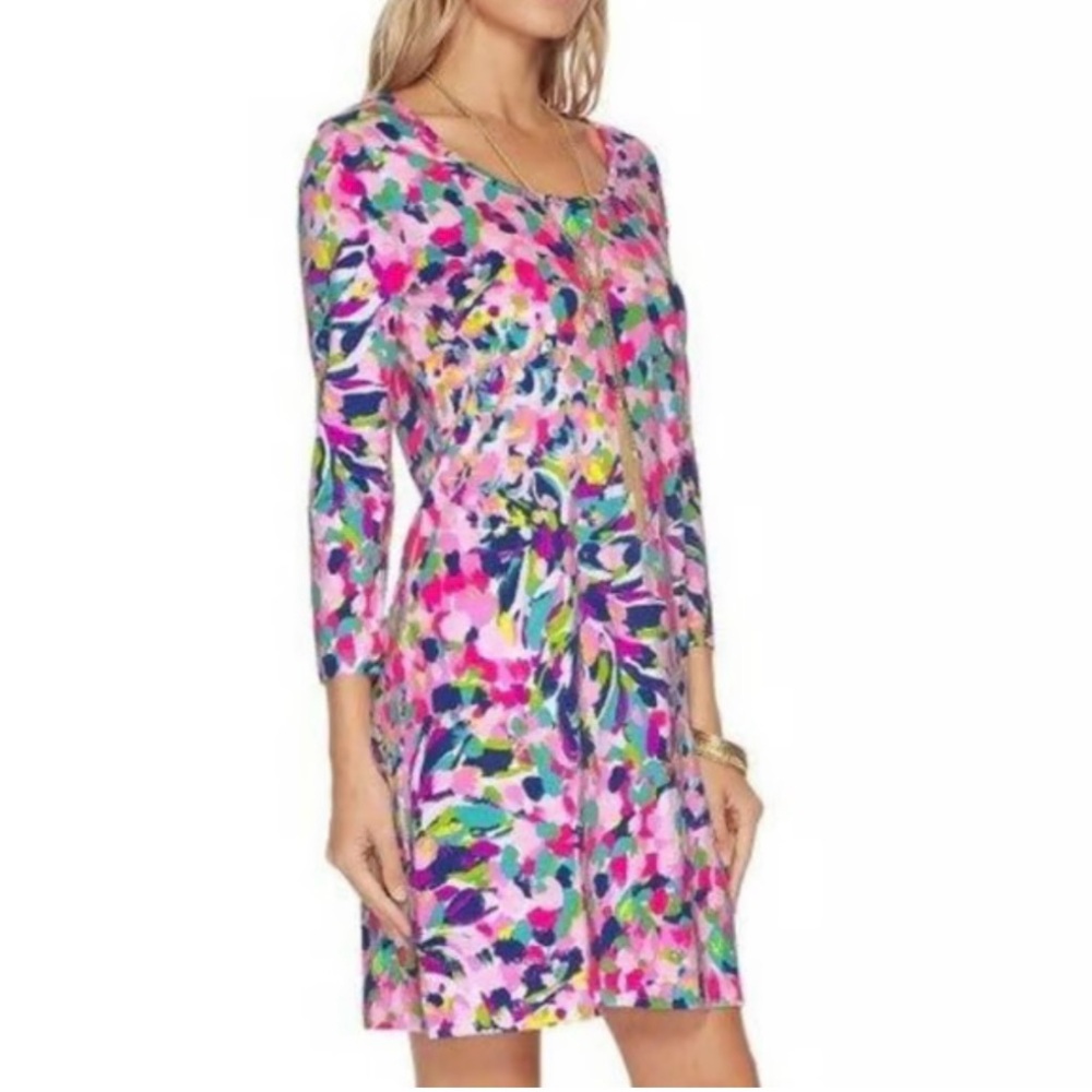 Lilly Pulitzer Beacon Pima cotton dress in Pina Colada Club, size Medium